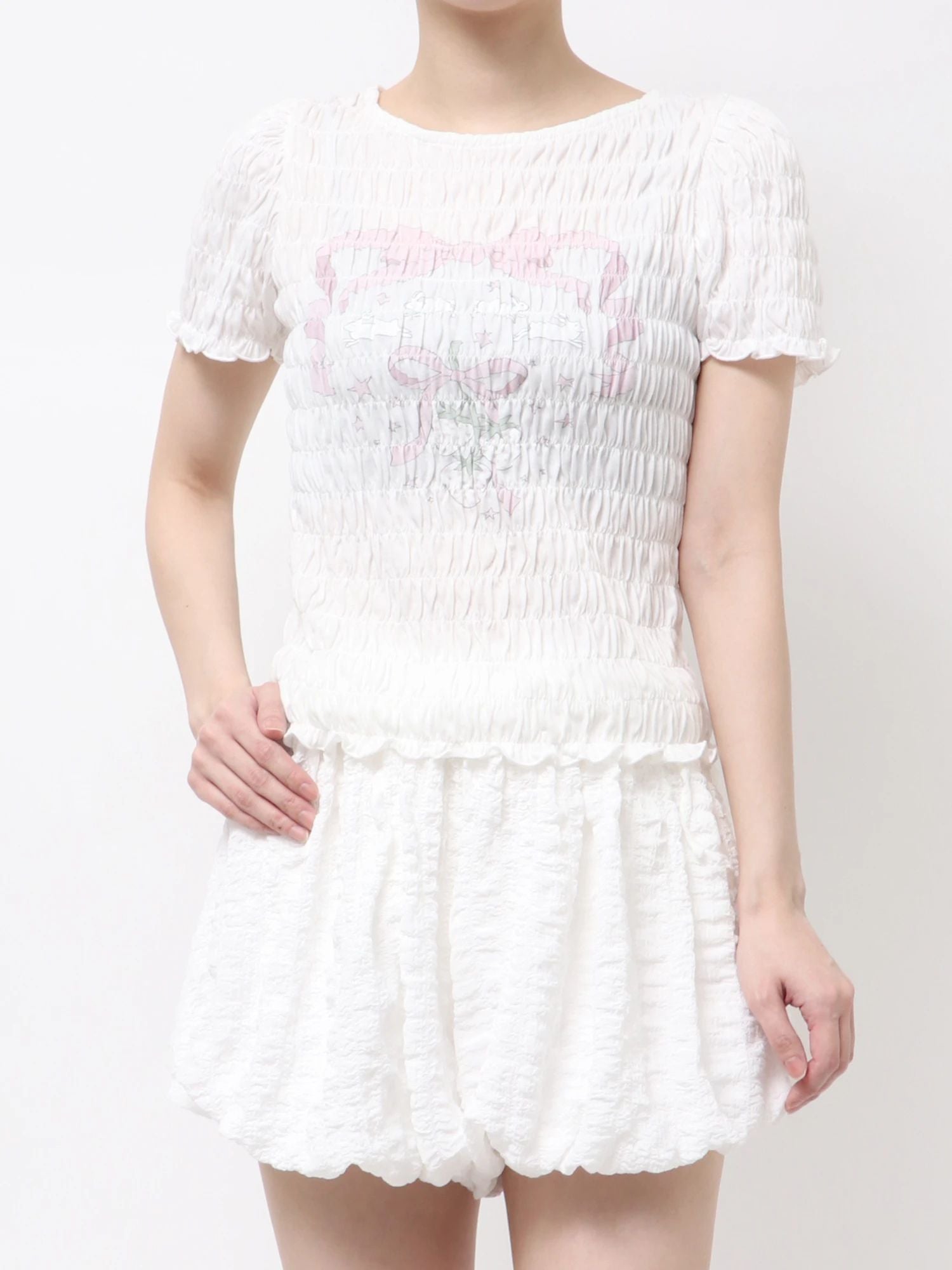 merry jenny｜Shirring Tee