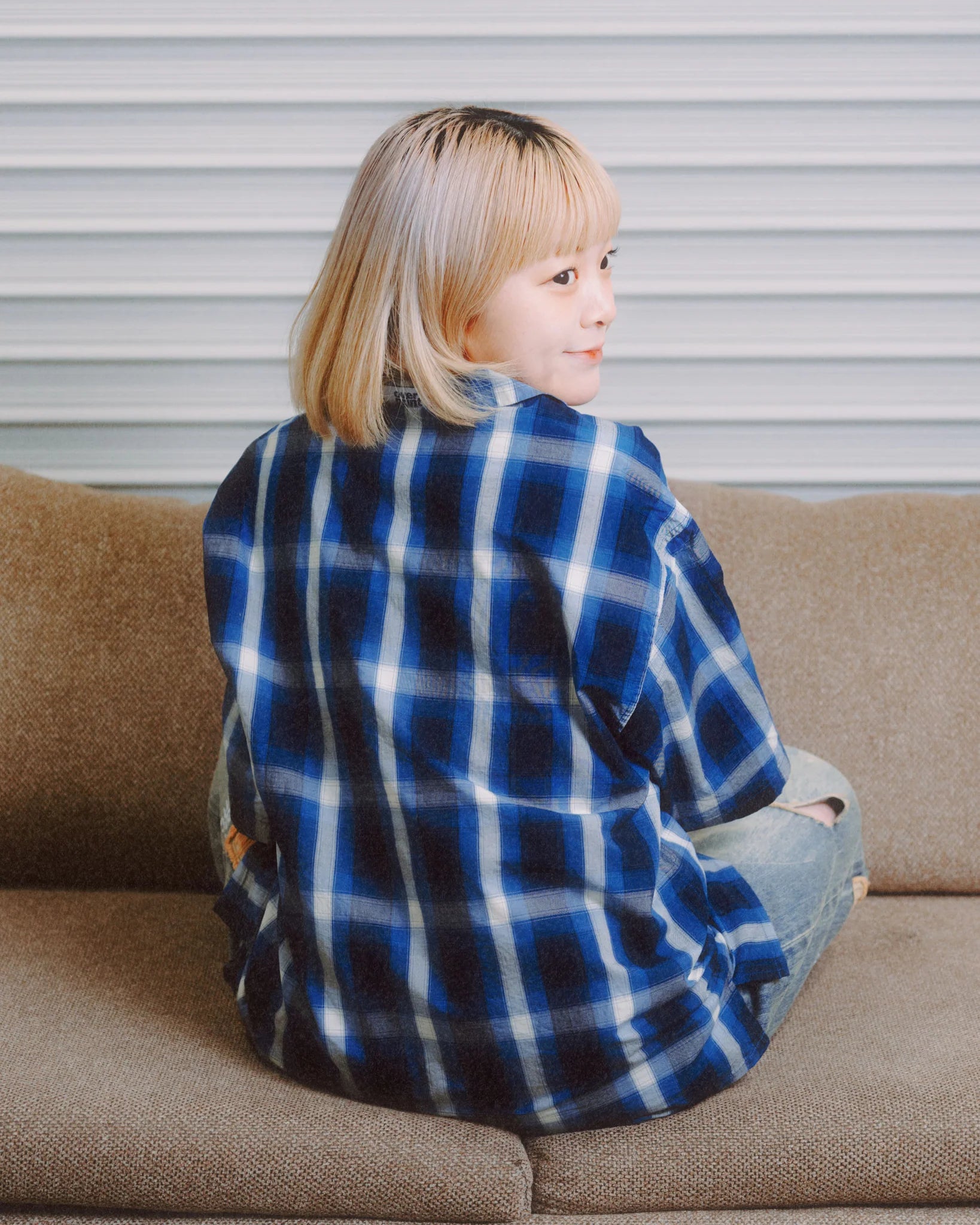 Over Print NEW MOON check shirts