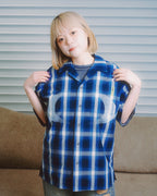 Over Print NEW MOON check shirts