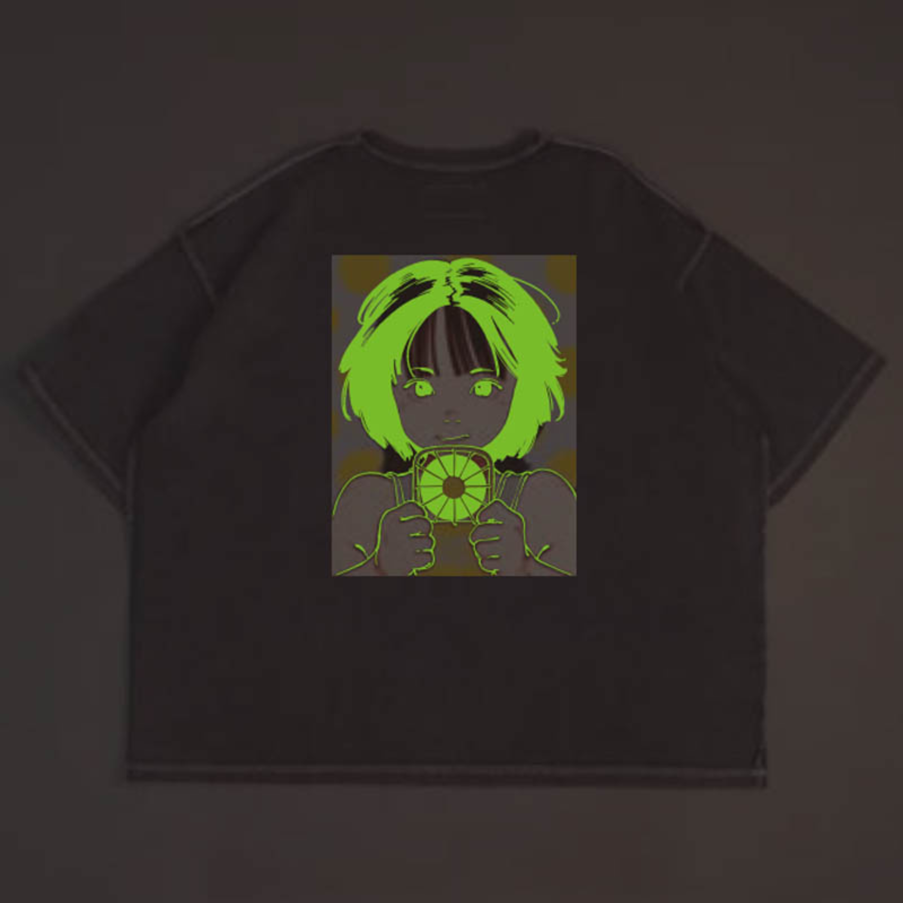 Over Print POP ART pigment Tee Ver13 GLOW IN THE DARK