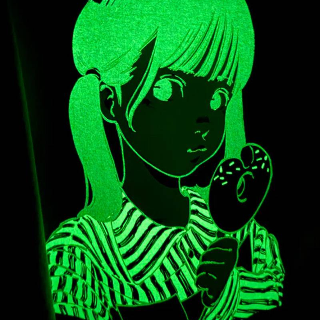 Over Print - POP ART pigment Tee Ver:17 GLOW IN THE DARK