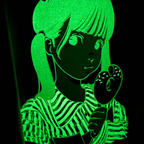 Over Print - POP ART pigment Tee Ver:17 GLOW IN THE DARK