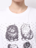 merry jenny｜Pindot Cat Tee