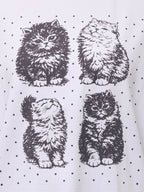 merry jenny｜Pindot Cat Tee
