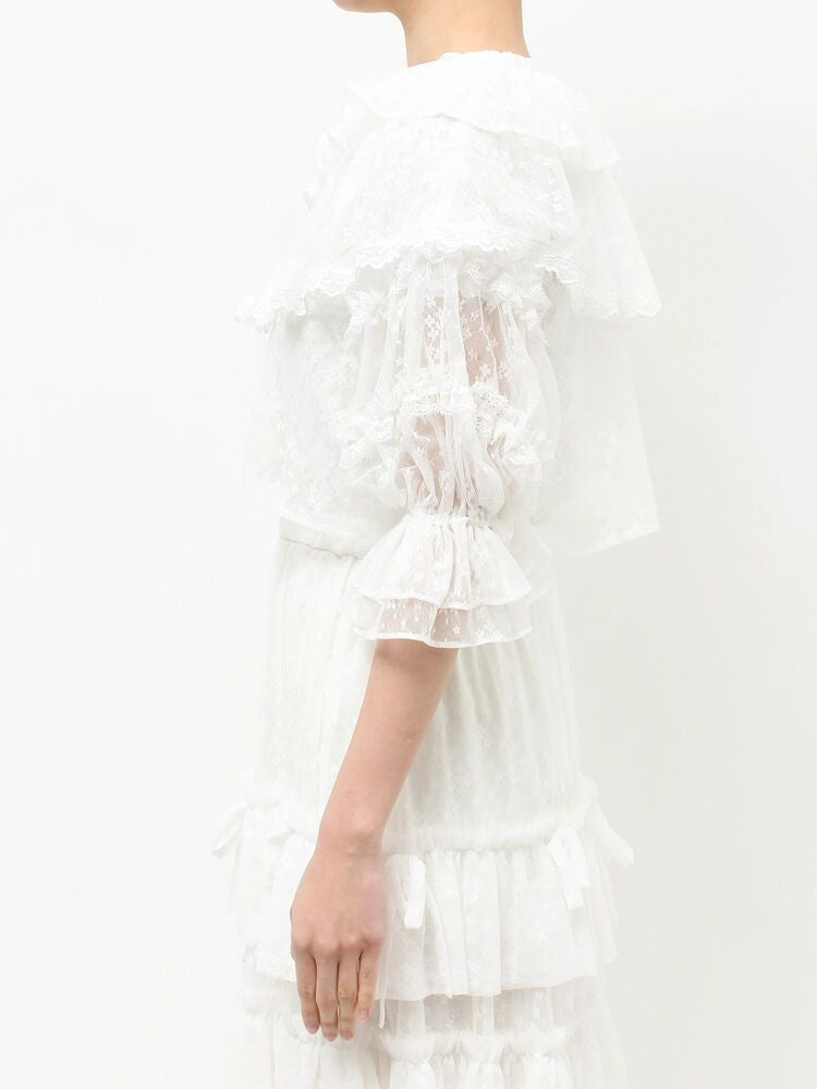 merry jenny｜Floral Sheer Bolero
