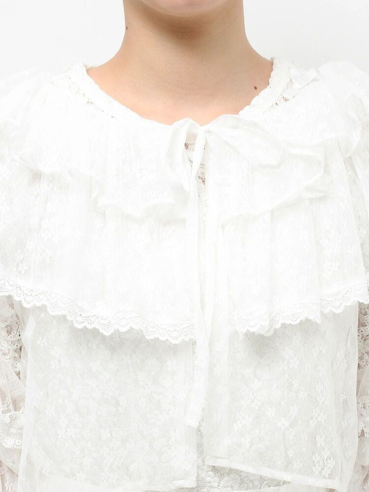 merry jenny｜Floral Sheer Bolero