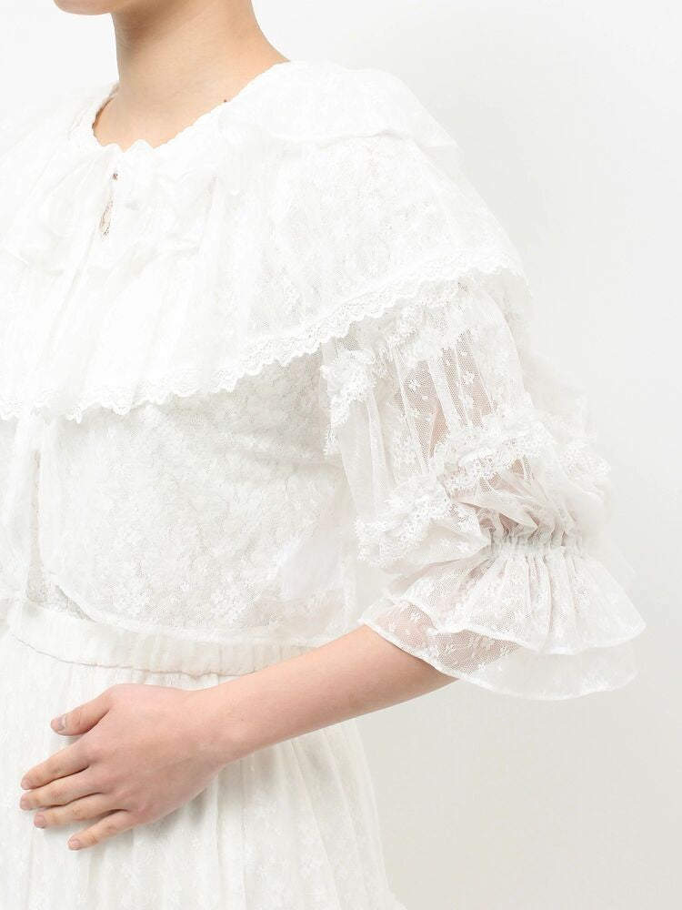 merry jenny｜Floral Sheer Bolero