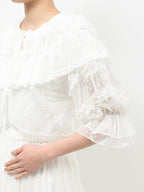 merry jenny｜Floral Sheer Bolero