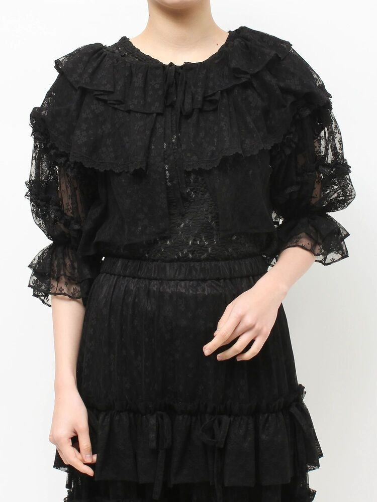 merry jenny｜Floral Sheer Bolero