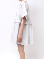 merry jenny｜Striped Frill Mini Dress