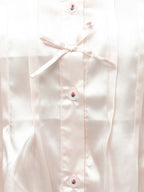 merry jenny｜Ribbon satin shirt