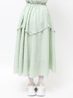 merry jenny｜Gingham Decorative Ribbon Skirt