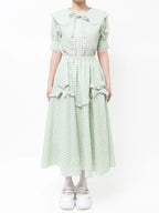 merry jenny｜Gingham Decorative Ribbon Skirt