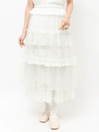 merry jenny｜Tulle pannier tiered skirt