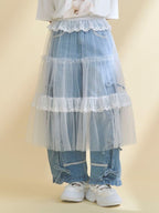 merry jenny｜Tulle pannier tiered skirt