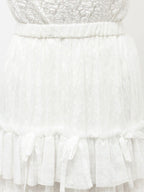 merry jenny｜Floral sheer tulle frill skirt