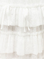 merry jenny｜Floral sheer tulle frill skirt