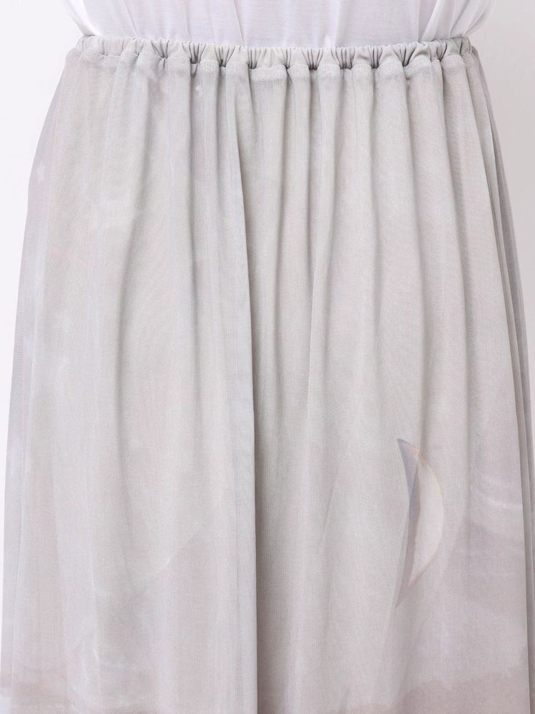 merry jenny｜pale morning frill mesh skirt