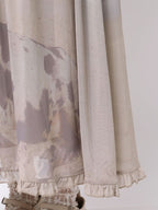 merry jenny｜pale morning frill mesh skirt