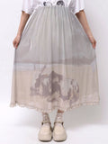 merry jenny｜pale morning frill mesh skirt