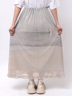 merry jenny｜pale morning frill mesh skirt