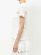 merry jenny｜Ribbon lace tee