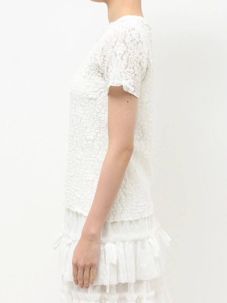 merry jenny｜Ribbon lace tee