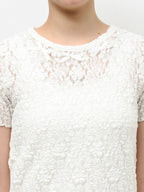 merry jenny｜Ribbon lace tee
