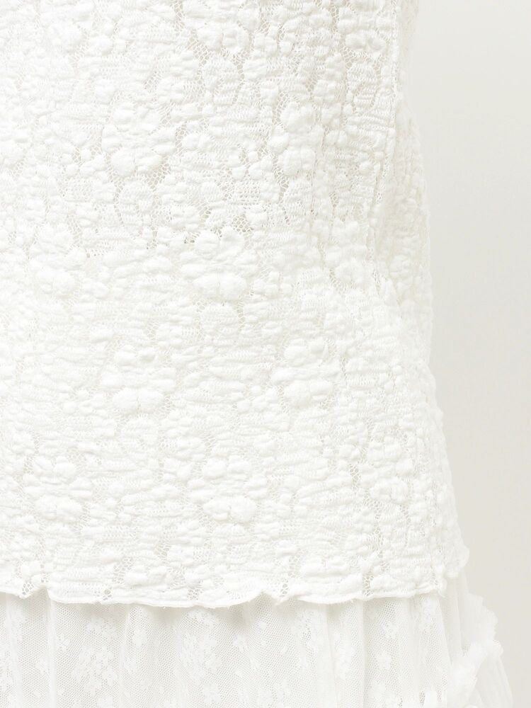 merry jenny｜Ribbon lace tee