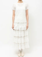merry jenny｜Ribbon lace tee