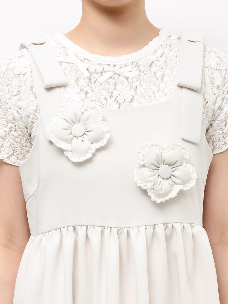 merry jenny｜Cushion Flower Mini Dress