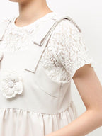 merry jenny｜Cushion Flower Mini Dress