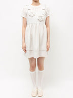 merry jenny｜Cushion Flower Mini Dress