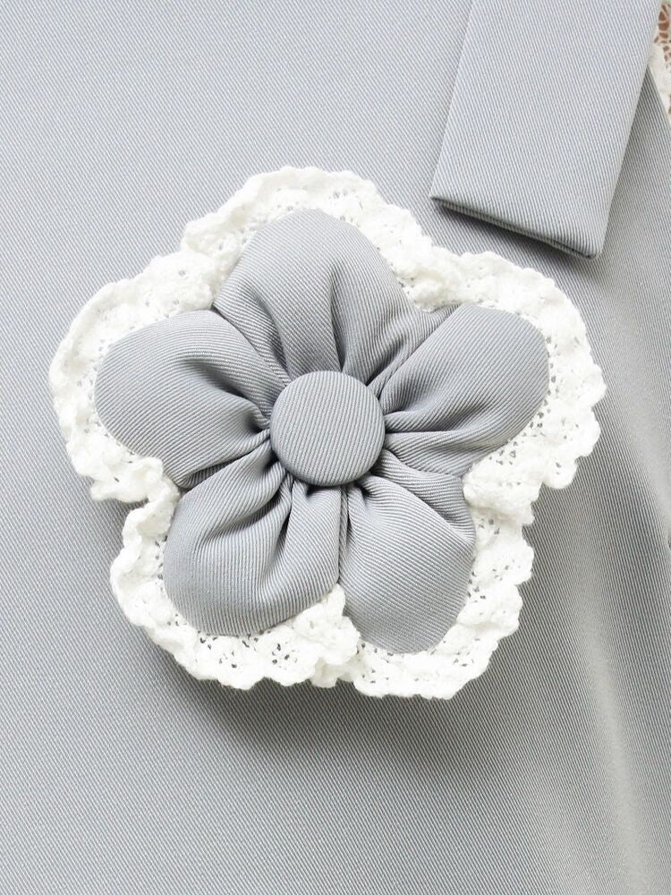 merry jenny｜Cushion Flower Mini Dress