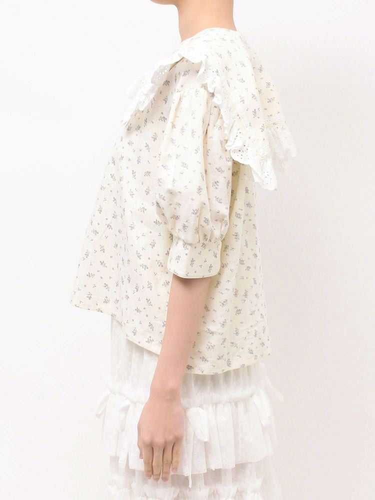 merry jenny｜Frill Marine Collar Blouse