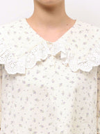 merry jenny｜Frill Marine Collar Blouse