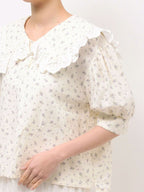 merry jenny｜Frill Marine Collar Blouse