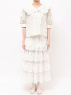 merry jenny｜Frill Marine Collar Blouse