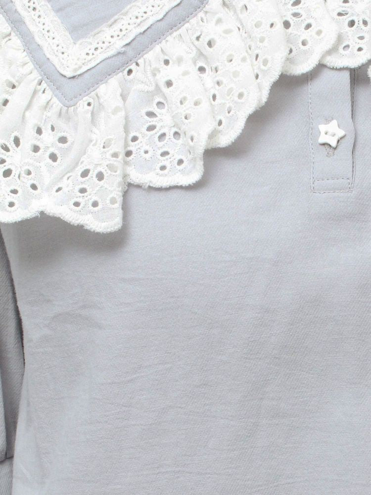 merry jenny｜Frill Marine Collar Blouse