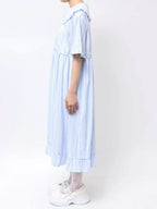 merry jenny｜Checkered frill color shirt dress