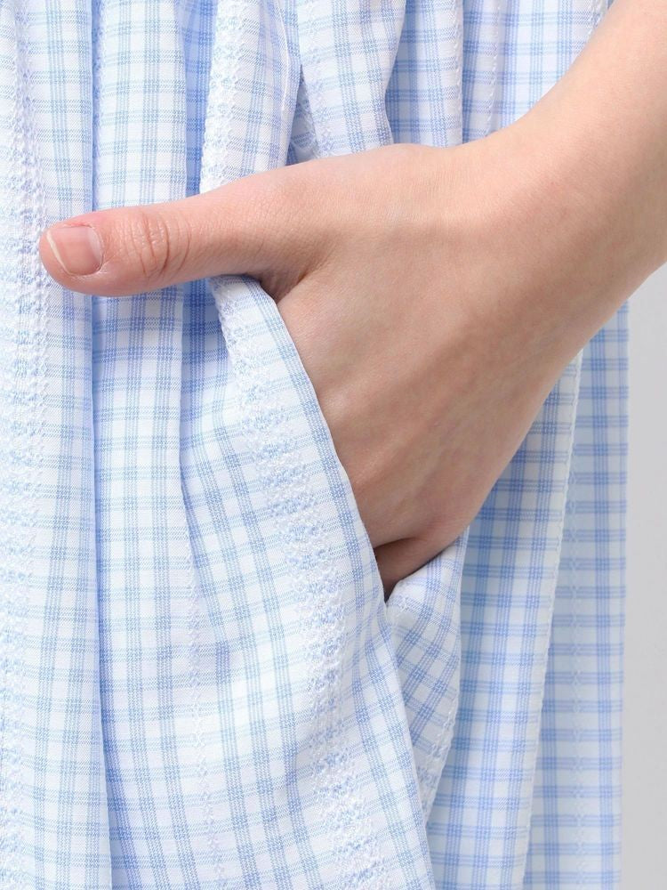 merry jenny｜Checkered frill color shirt dress