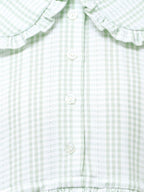 merry jenny｜Checkered frill color shirt dress