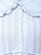 merry jenny｜Checkered frill color shirt dress