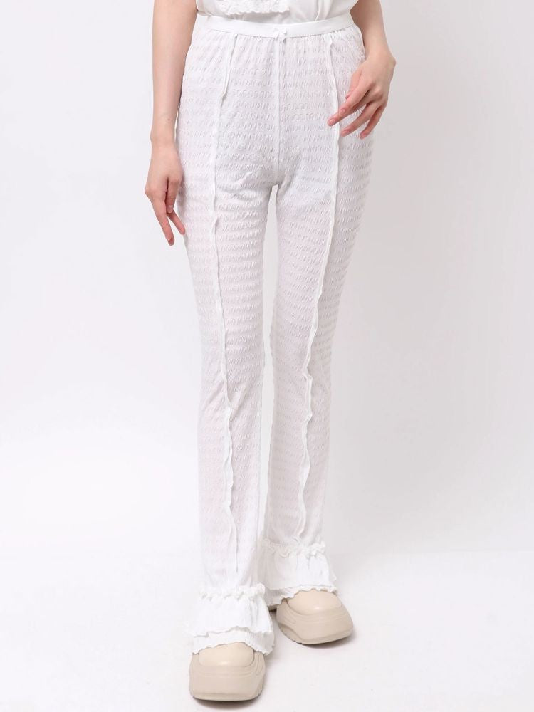 merry jenny｜Stretch tiered frill pants