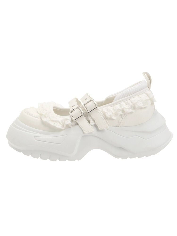 merry jenny｜Frill mary jane metal sneakers