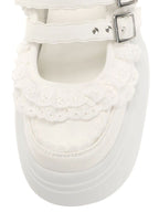 merry jenny｜Frill mary jane metal sneakers