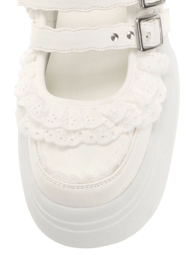 merry jenny｜Frill mary jane metal sneakers