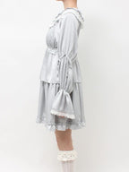 merry jenny｜Satin Candy-Sleeve Mini Dress