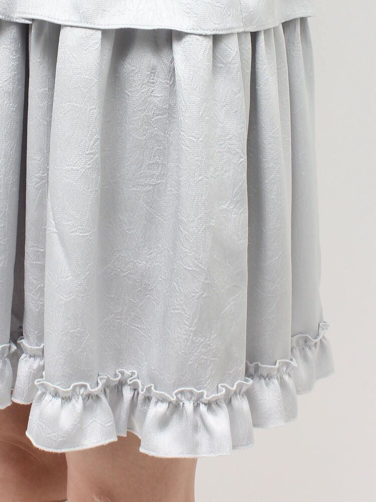 merry jenny｜Satin Candy-Sleeve Mini Dress