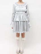 merry jenny｜Satin Candy-Sleeve Mini Dress